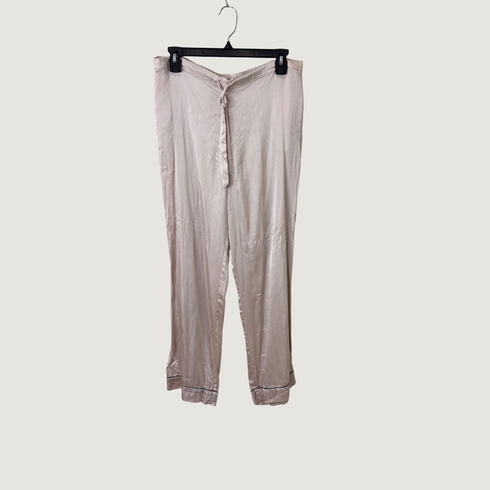 Yolke London Silk Pajama Pants Blush Pink Size S Luxury Lounge Coquette READ